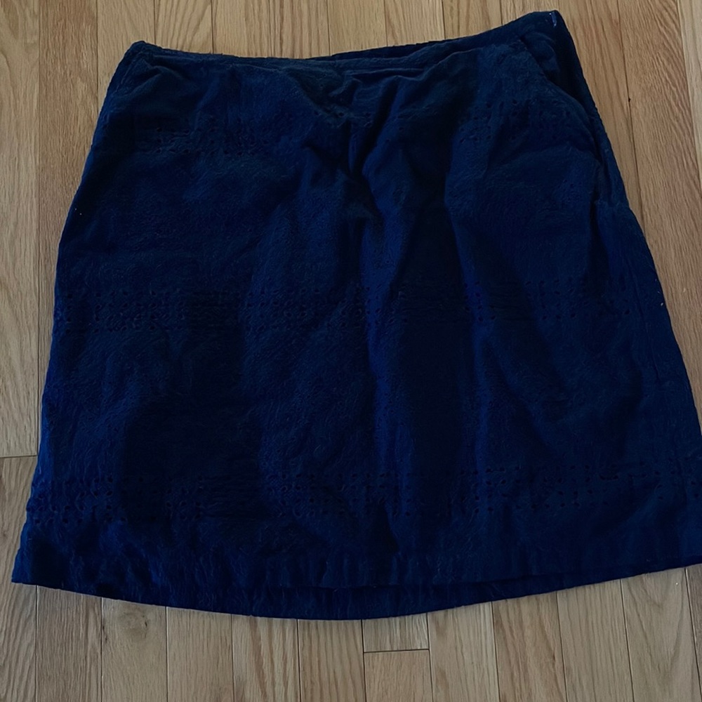 LL Bean navy skirt size 14